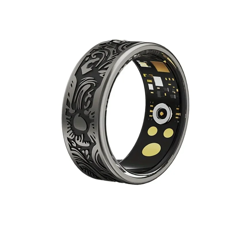 R16 Smart Ring Heart Rate Blood Oxygen Sleep Tracker Step Counter Multi Sport Fitness Health Monitor Wearable Device for Men