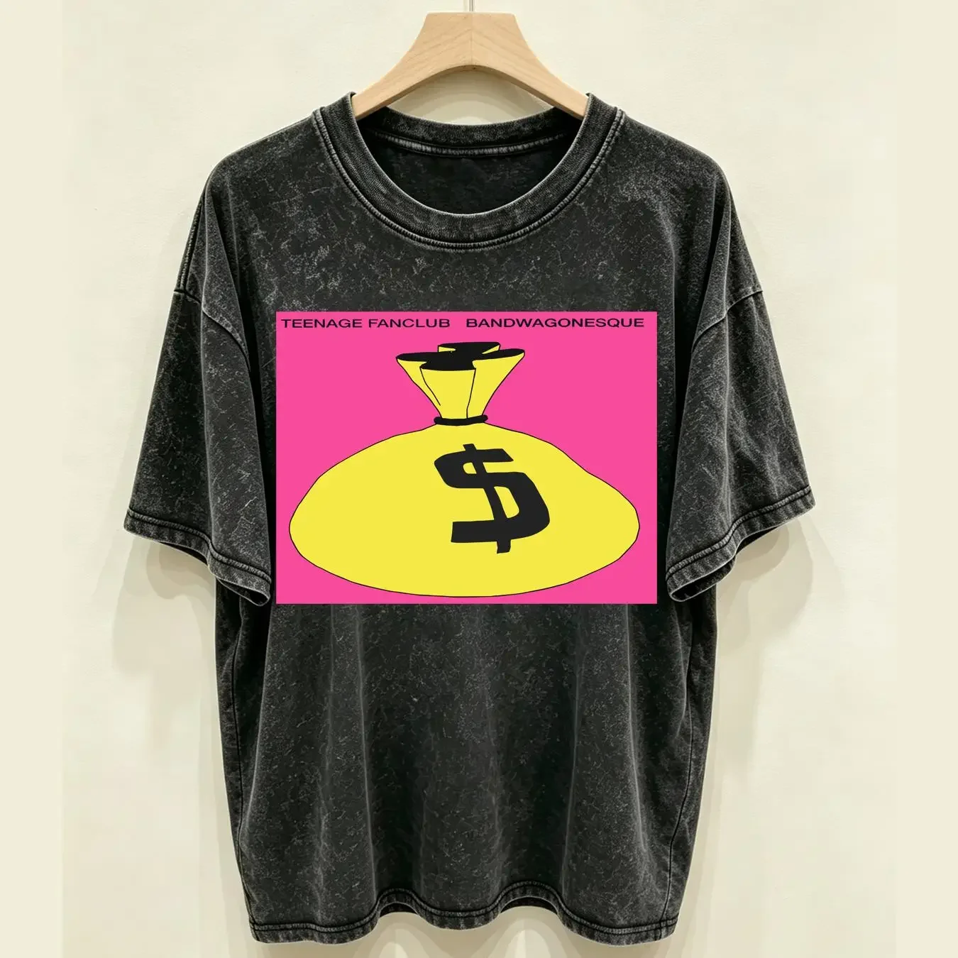 washed T Shirt TEENAGE FANCLUB bandwagonesque vinyl cd cover SMALL MEDIUM LARGE XL vintage Washed streetwear Slightly Versatile