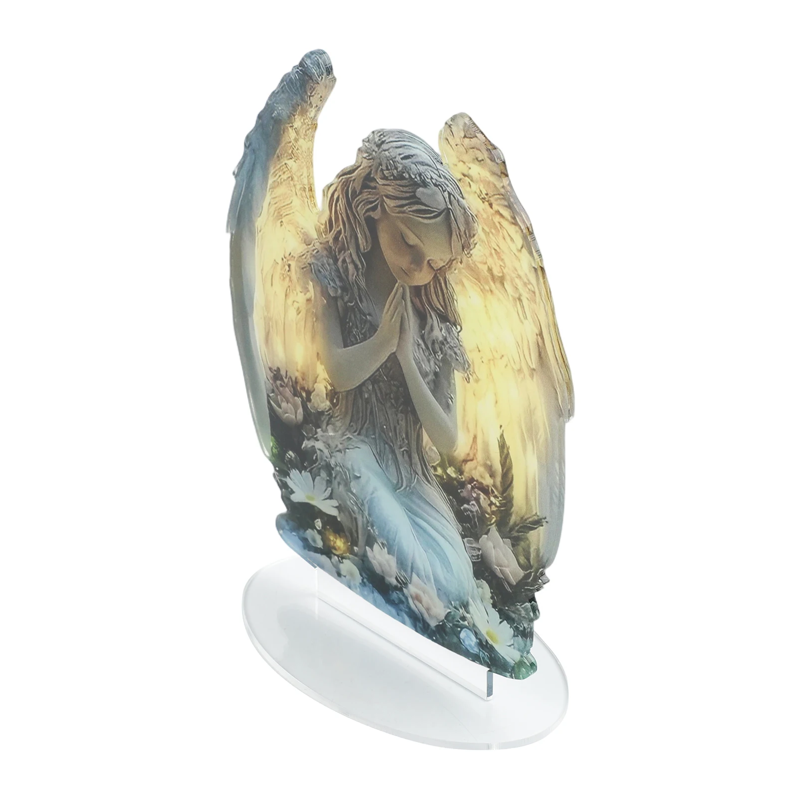 for acrylic Decor 20*17cm Angel Wings for cross Artistic Touch for divine Protection Indoor Outdoor Use Lightweight Decoration