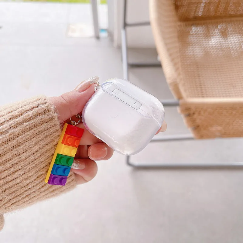 Nette transparent Für 2021 Neue AirPods 3 Magnetische Drahtlose kopfhörer Fall für AirPods1 2 pro Schützende headset tasche mit keychain