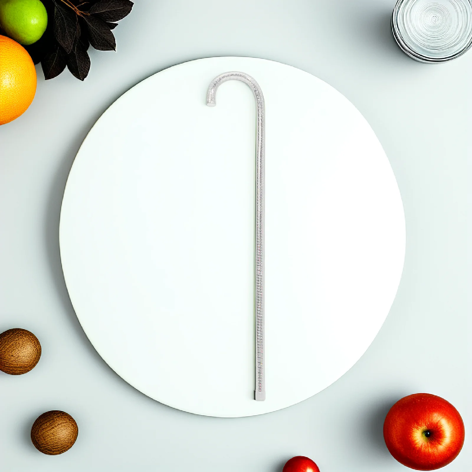 Jazz Dance Crutches Silver 60cm Cosplay Cane Punk Style Halloween Party Supplies Stage Props Walking Stick Accessory