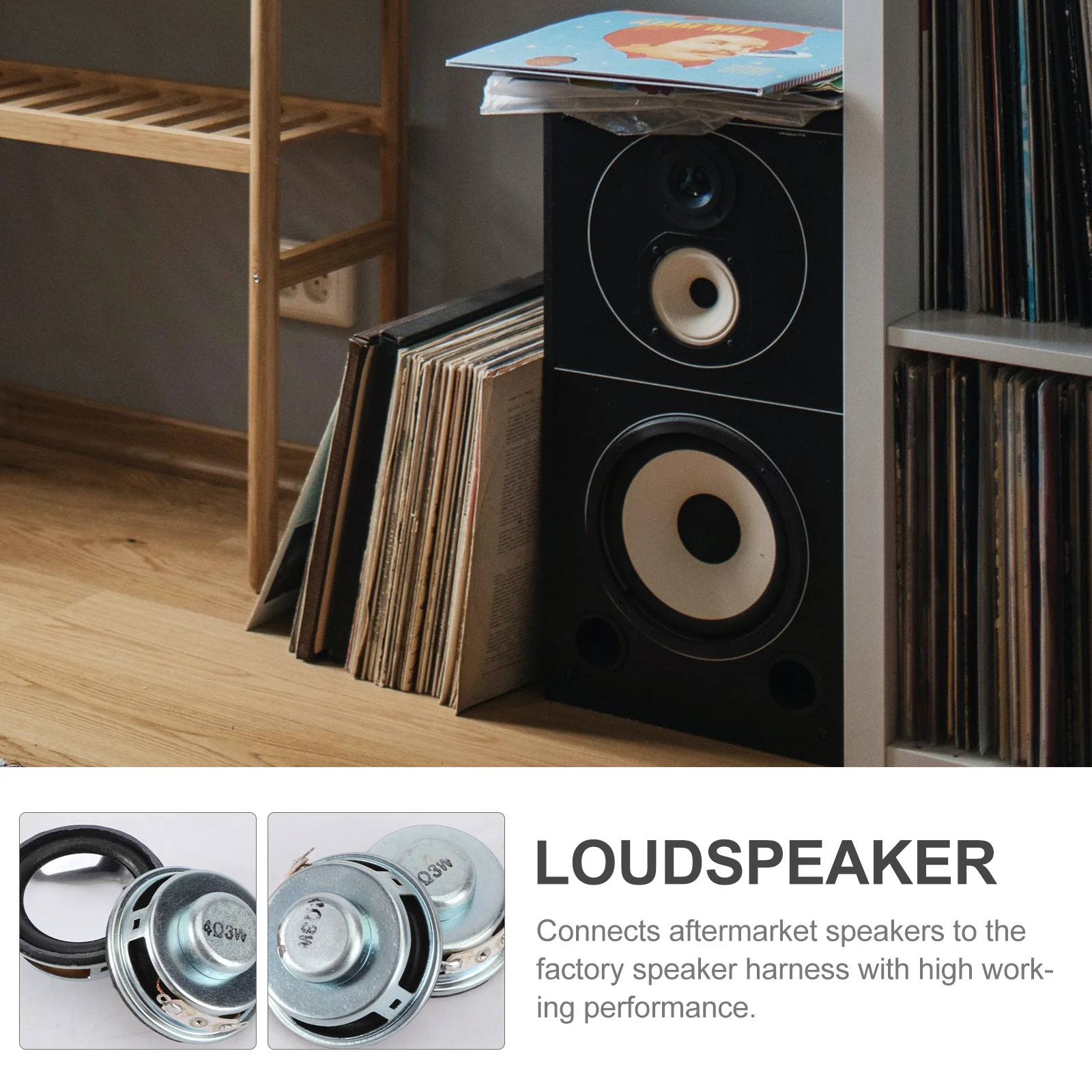 

2 pcs Audio Speaker 3W 4Ohm Mini Loudspeaker High Performance Plug Play Waterproof For Bathroom Sauna Outdoor Magnetic