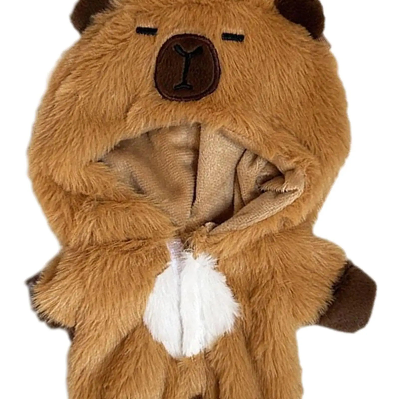 Roupas de boneca de pelúcia com roupas elegantes, macacão capivara, acessórios fofos para animais de pelúcia, roupas confortáveis, 15cm