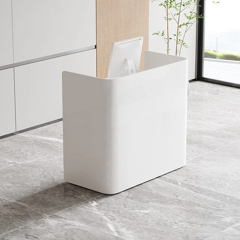

White small Reception desk light luxury modern minimalist front desk business design comptoir magasin vitrine office furniture