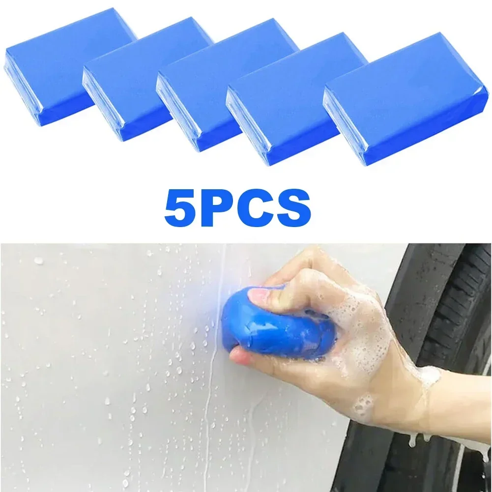 5Pcs Magic Clay Bar Detailing Auto Car Clean Wash Cleaner Sludge Mud Remove Vehicle Car Cleaning Accessories for Car Wash Mud