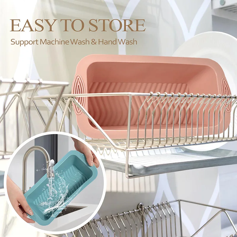 مقلاة رغيف الخبز من السيليكون، مقالي رغيف السيليكون غير اللاصقة لمجموعة الخبز مكونة من قطعتين، مثالية للخبز والكعك، قالب رغيف اللحم، آمنة للاستخدام في غسالة الأطباق #3