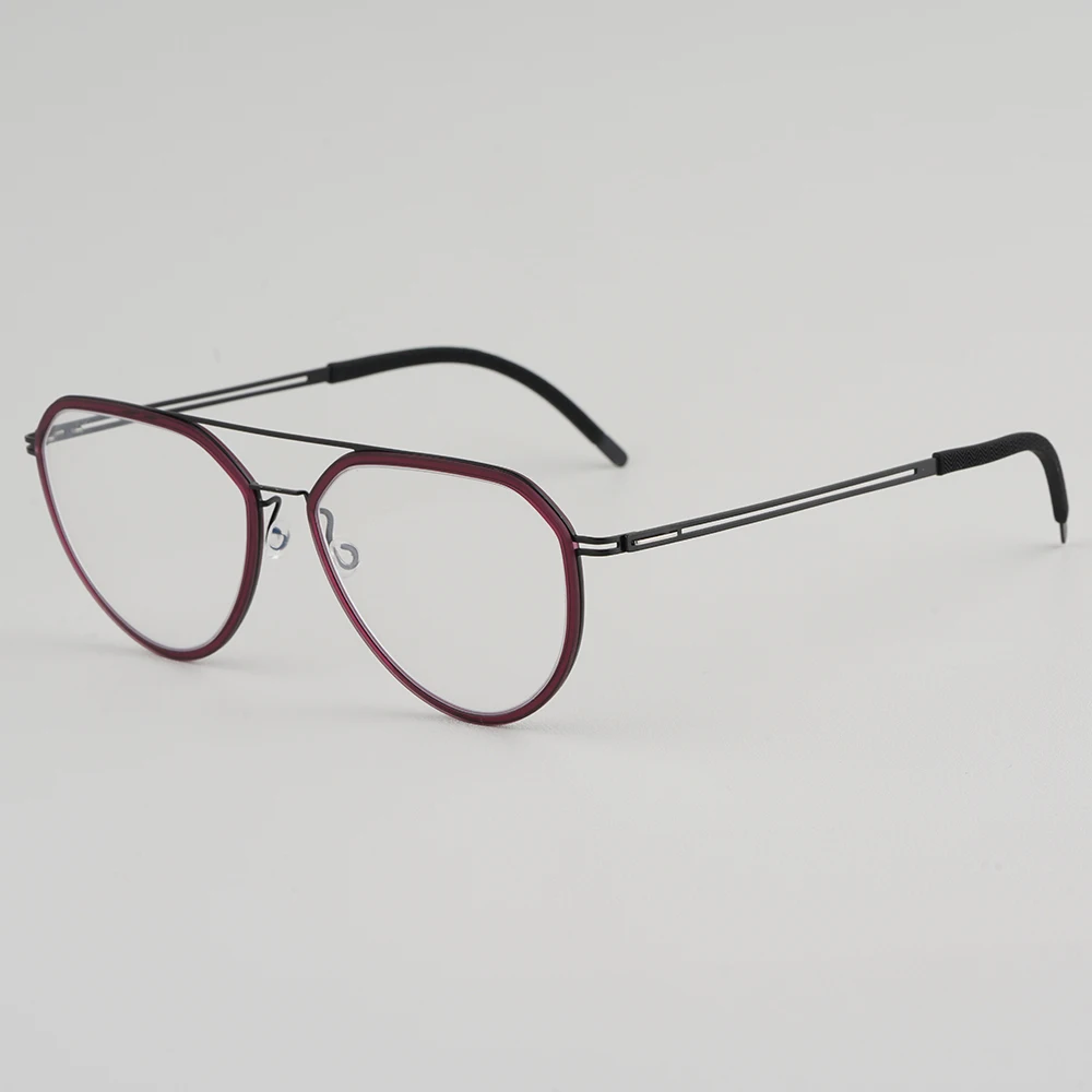 

Модные мужские очки-авиаторы V472-R: легкая тонкая оправа из титана и ацетата, ретро-стиль, увеличенный размер, новые