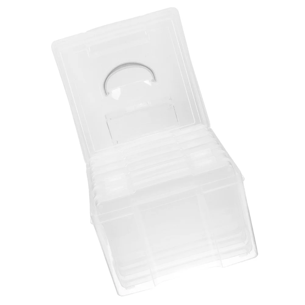 Plastic Photo Storage Box Photo Organizer Household Picture Container Dustproof For Cards Postcards Beads Jewelry Craft