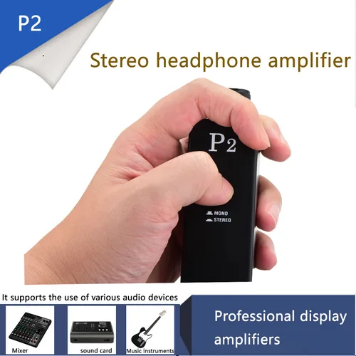 Imagen 2 del producto Amplificador de auriculares P2, Monitor intrauditivo Personal ultracompacto, mochila portátil para monitoreo de música de escenario de DJ # Color:bla