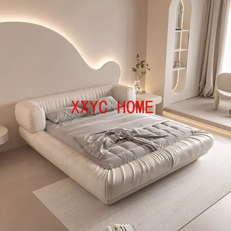 Double Designer White Sleeping King Size Frame Modern Platform Matrimoniale Home Furniture