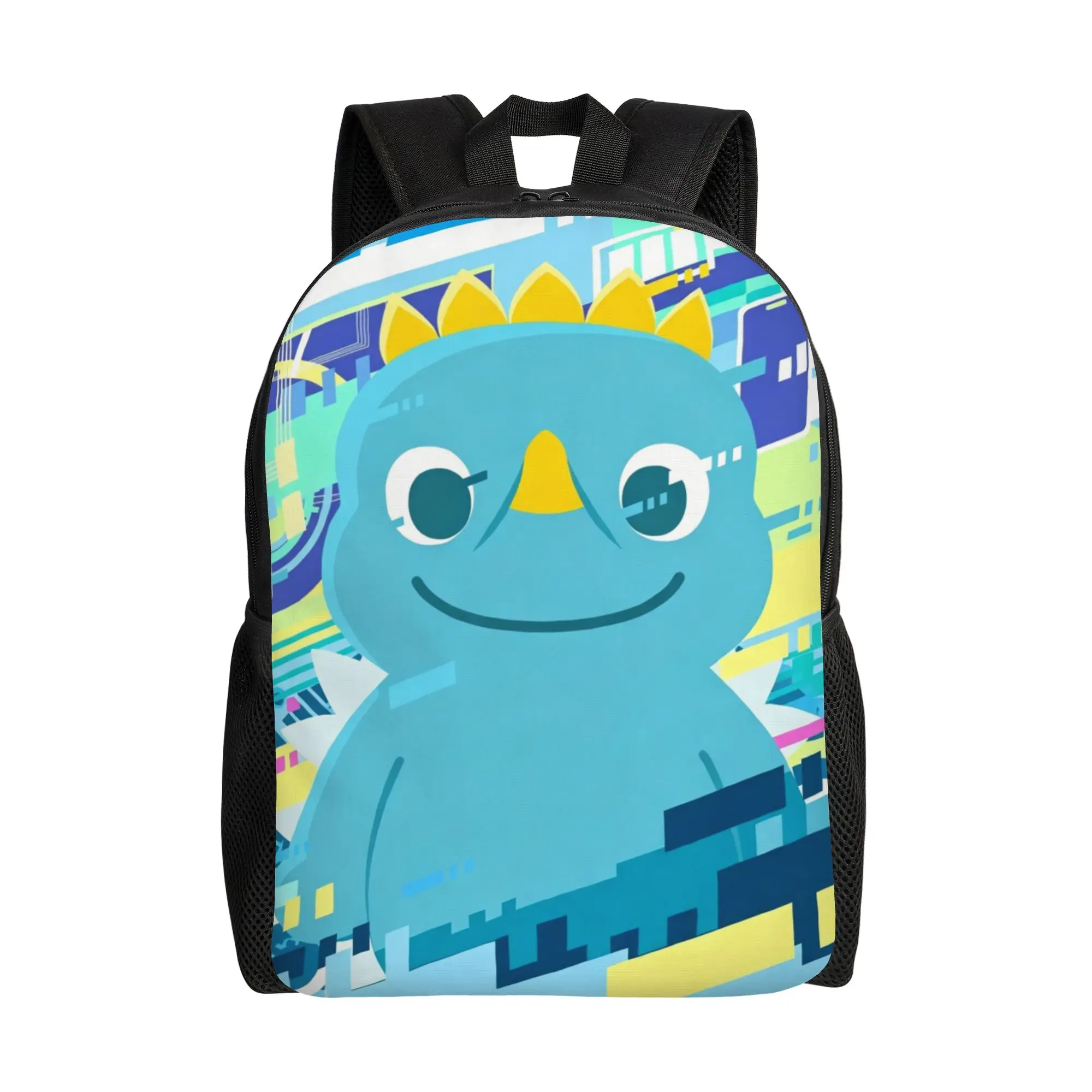 Chibi Monster Raids Again Fashion Backpack with Pocket Student Hiking Travel Cartoon Daypack for Men Women College Shoulder Bag