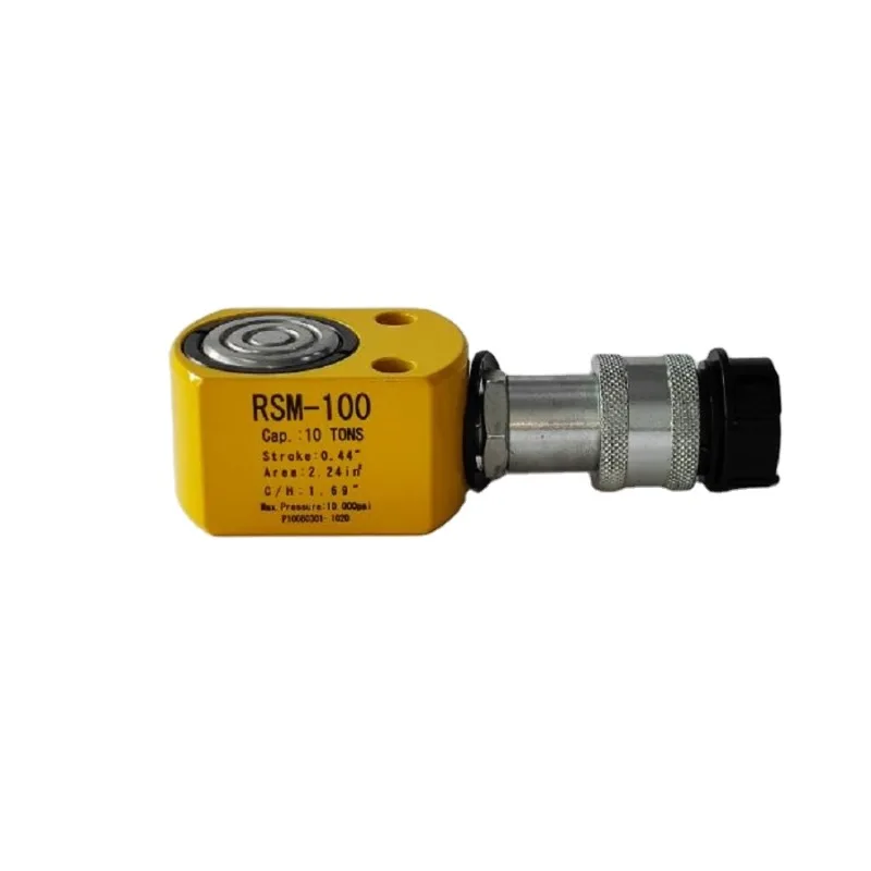 Hurtowe, wielofunkcyjne, wytrzymałe, jednostronnego działania, ultracienkie cylindry hydrauliczne RSM-50, skok 6 mm, udźwig 5T.