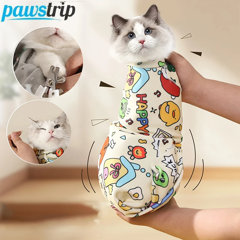 Pet Grooming Fixed Cloth Self-adhesive Kitten Wrap Anti-scratch Pet Fixed Cloth for Cats Pet Fixed Tool Cat Accessories