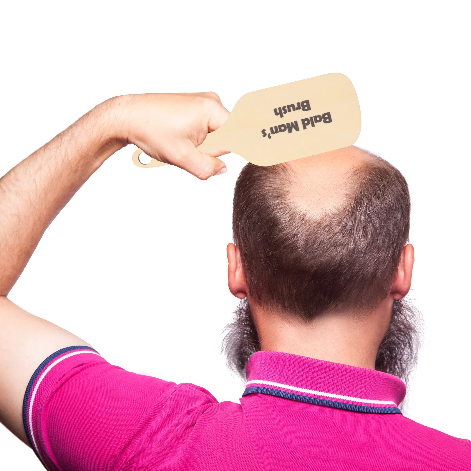 

Bald Head Wooden Funny Costume Accessories Grooming Tool For Men Beard Mustache Brush Funny Prank Gift Accessory Birthday