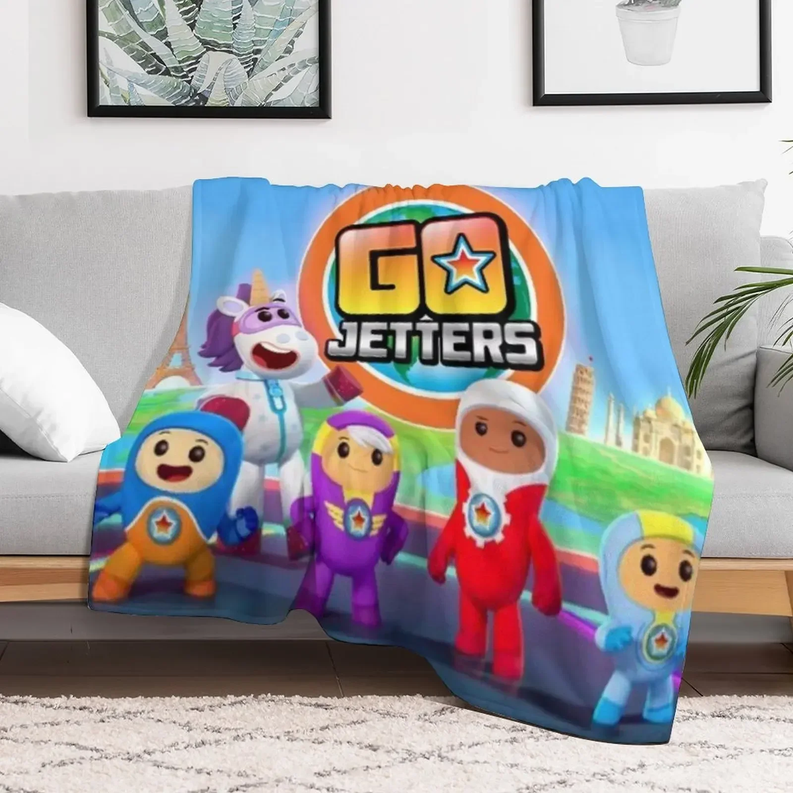 Go Jetters Design Throw Blanket Decorative Throw Flannel Fabric Bed Fashionable Sofa Blankets