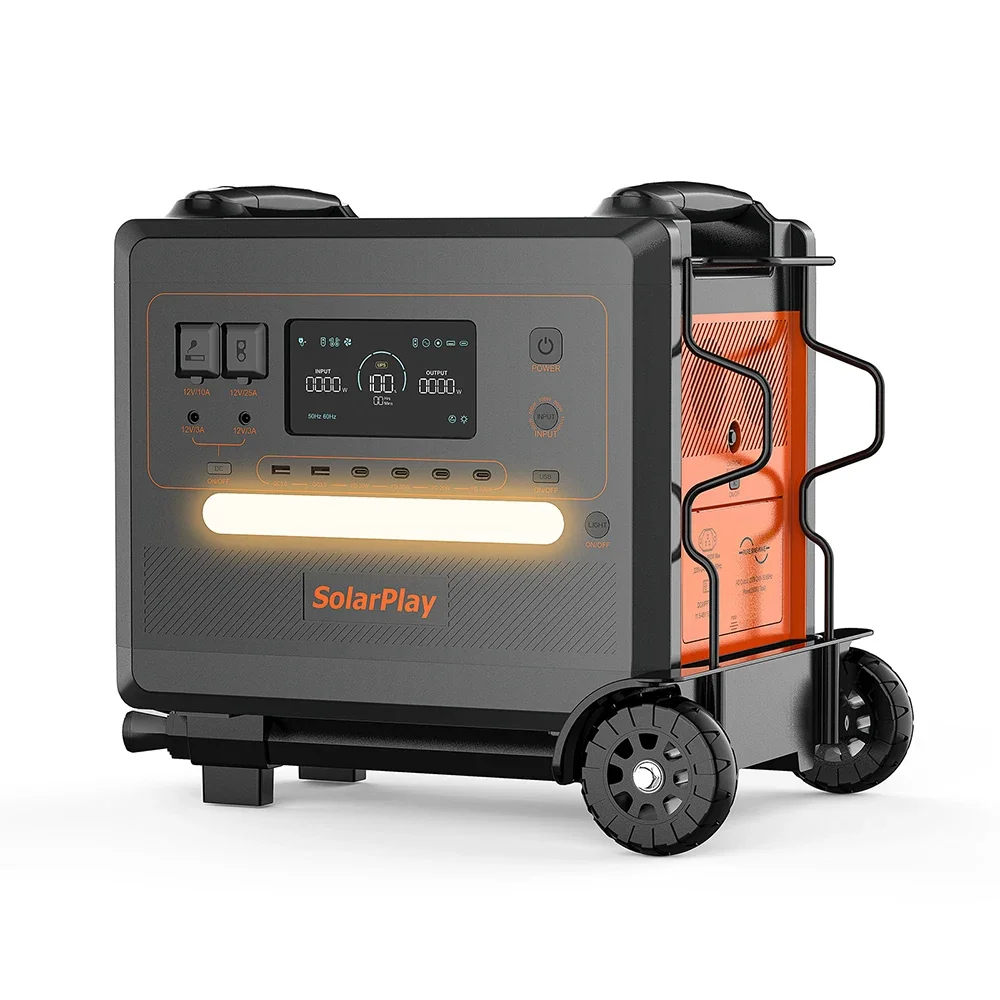SOLARPLAY Zusammenklappbarer Trolley mit 2-Rädern Tragbarer Generator Kraftwerk Spezialwagen Generatoranhänger für Camping im Freien – Detail 13