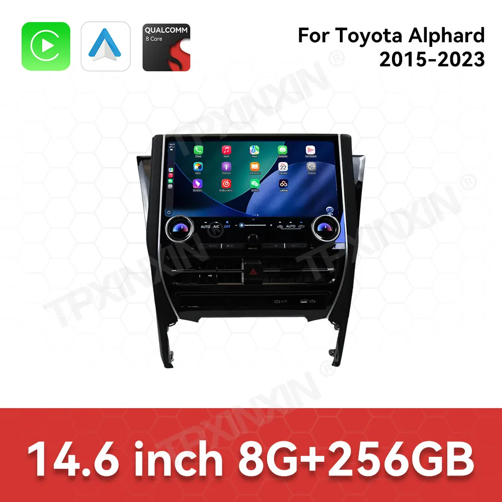 Touch Screen Car Radio For Toyota Alphard 2015-2023 Android GPS Automotive Multimedia Auto Radio Stereo Receiver Head Unit