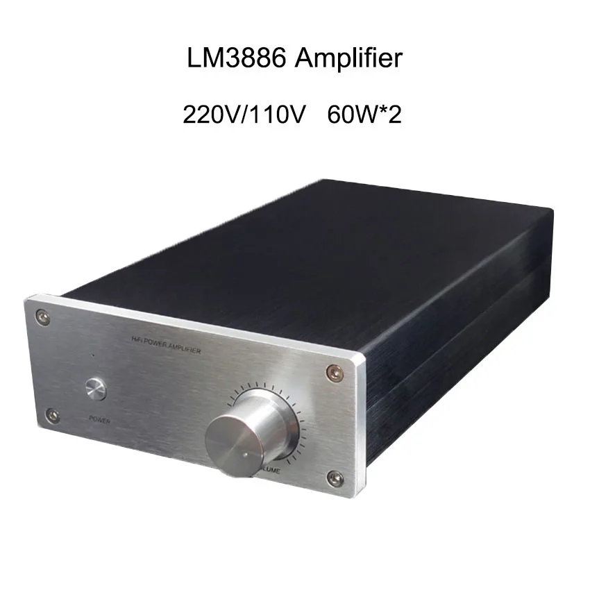 

Домашний усилитель звука, Hi-Fi усилитель мощности LM3886 60 Вт * 2, усилитель усилителя 220 В/110 В с bluetooth 5,0