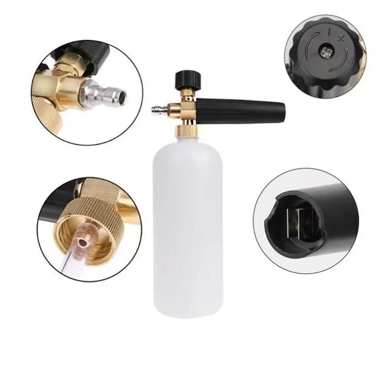 1L Car Cleaning Foam Gun 1/4 Quick Connector Adjustable High Pressure Water Gun Car Wash Pressure Washers Soap Foam Generator