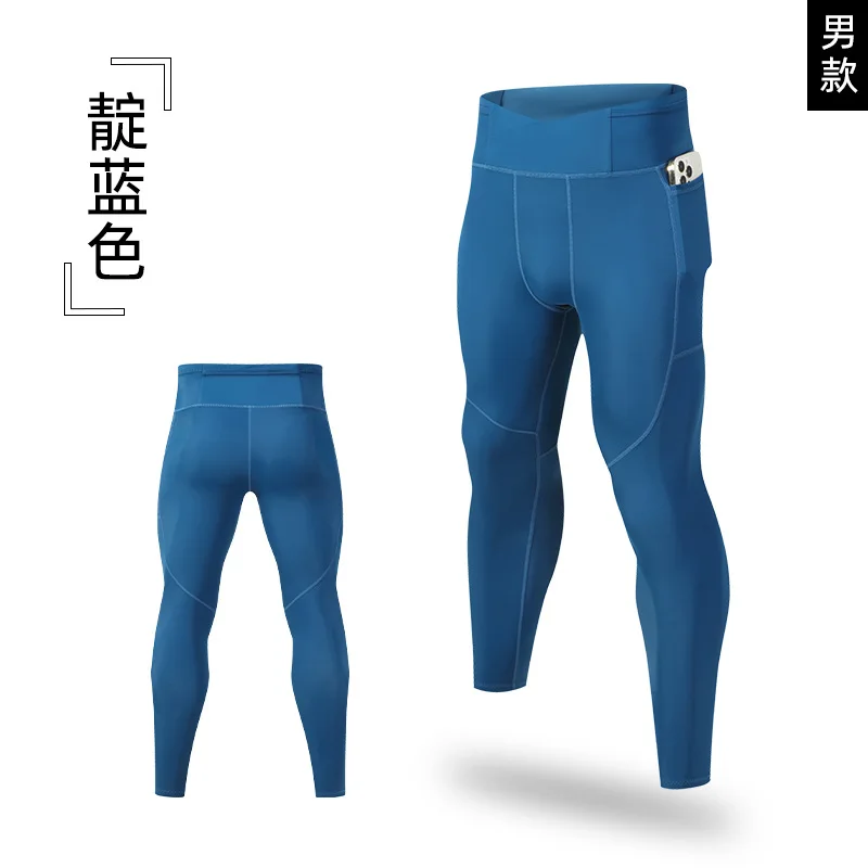 Tights Sport Man Running Training Pants Sports Trousers Solid Women Gym Fitness Yoga Elastic Compression Pants Mens Leggings