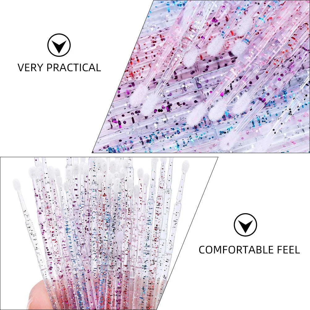 200Pcs Eyelash Cleaning Rods Practical Disposable Eyelash Brush Tools Eyebrow Cleaning Rods Makeup Beauty Accessories