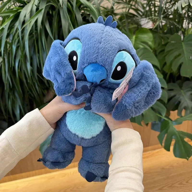 33cm Lilo & Stitch peluche bambola premendo scuotere le orecchie seduto Stitch angelo farcito morbido sonno Plushie cuscino per auto giocattolo per