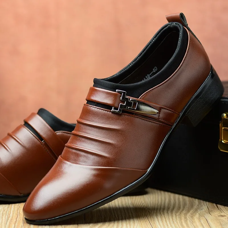 size 38-48 white shoes man loafers dress shoes men casual business formal shoes for man classic office loafers heren
