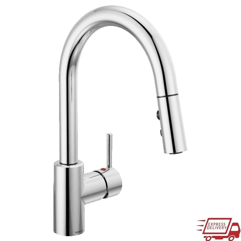 

Выдвижной кухонный смеситель с одной ручкой, высокая дуга, поворот на 360 градусов, двухфункциональный распылитель, палубная пластина в комплекте, подходит для 1 или 3 отверстий