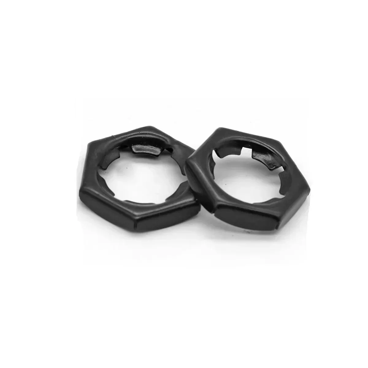 

65mn Manganese Steel Black Fastening Nut / Anti Loosening Anti Slip Screw Cap / Self-Locking Nut