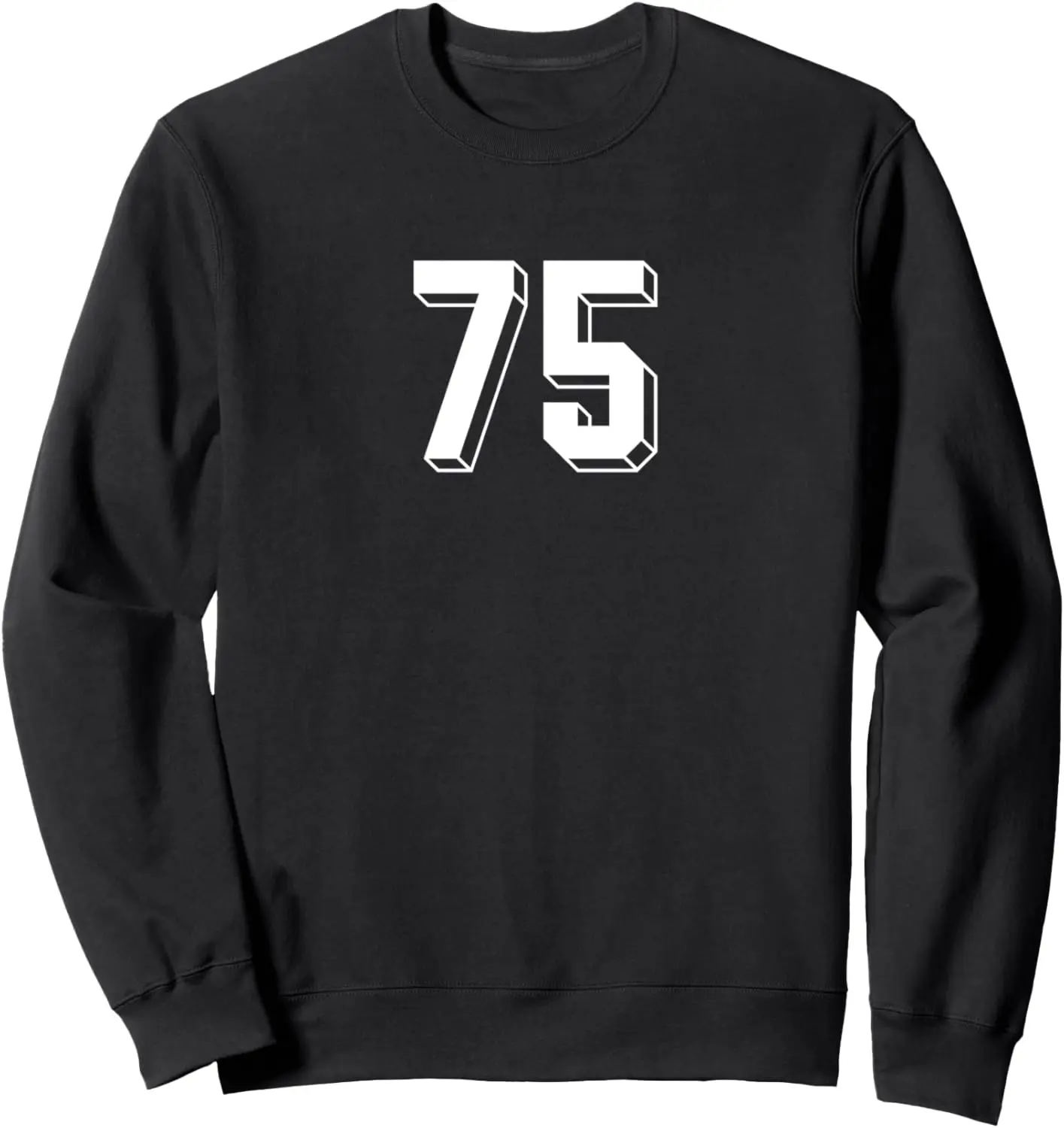 Number 75 - Retro 80s 90s Soccer Team Jersey Numbered Sweatshirt