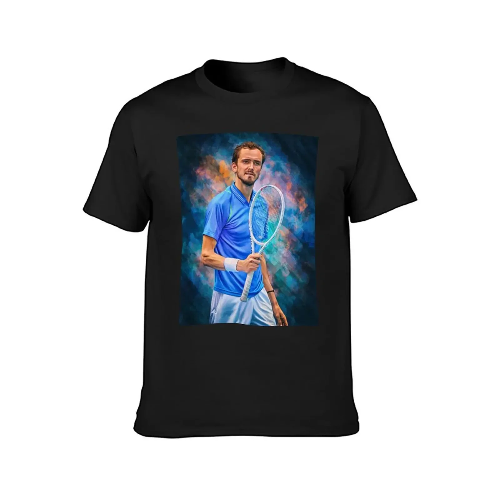 Daniil Medvedev come on gesture. Miami 2023 champion. Digital artwork print wall poster. Tennis fan art gift. T-Shirt