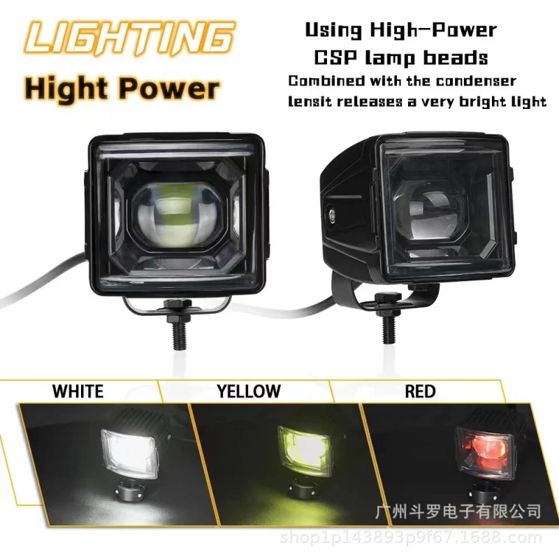 

SAAR Hot-Selling Dual-Color 40W 5D Lens Work Light with Eye LED Car Light Auxiliary Off-Road Light