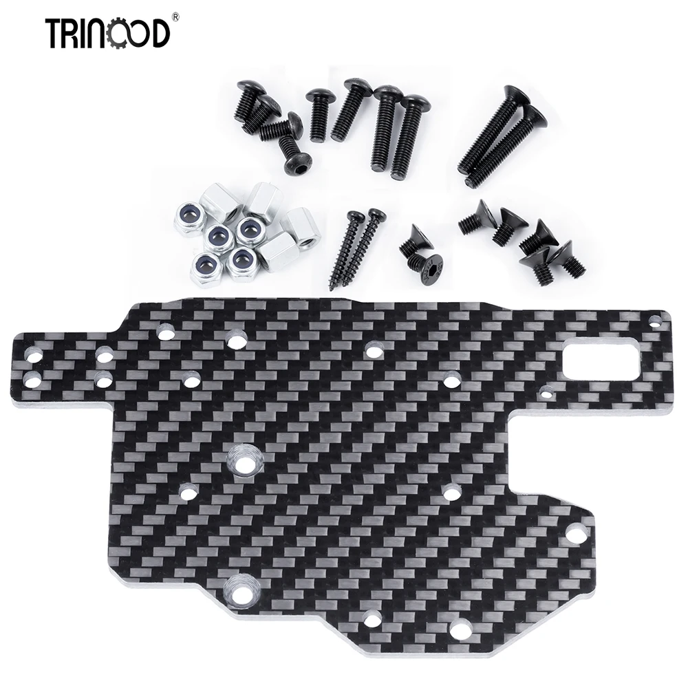TRINOOD Carbon Fiber ESC Mount Plate for 1/8 Kraton 6S V4&V5 BLX Typhon 6S TLR RC Truck Buggy MAX 8  G2 Upgrade Parts