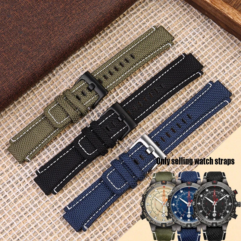 24*16MM Bracelet For Timex Tidal Compass Canvas Watch Strap T2N721 TW2T76500 76300 TW2T6400 Men\'s High-quality Nylon Watch band