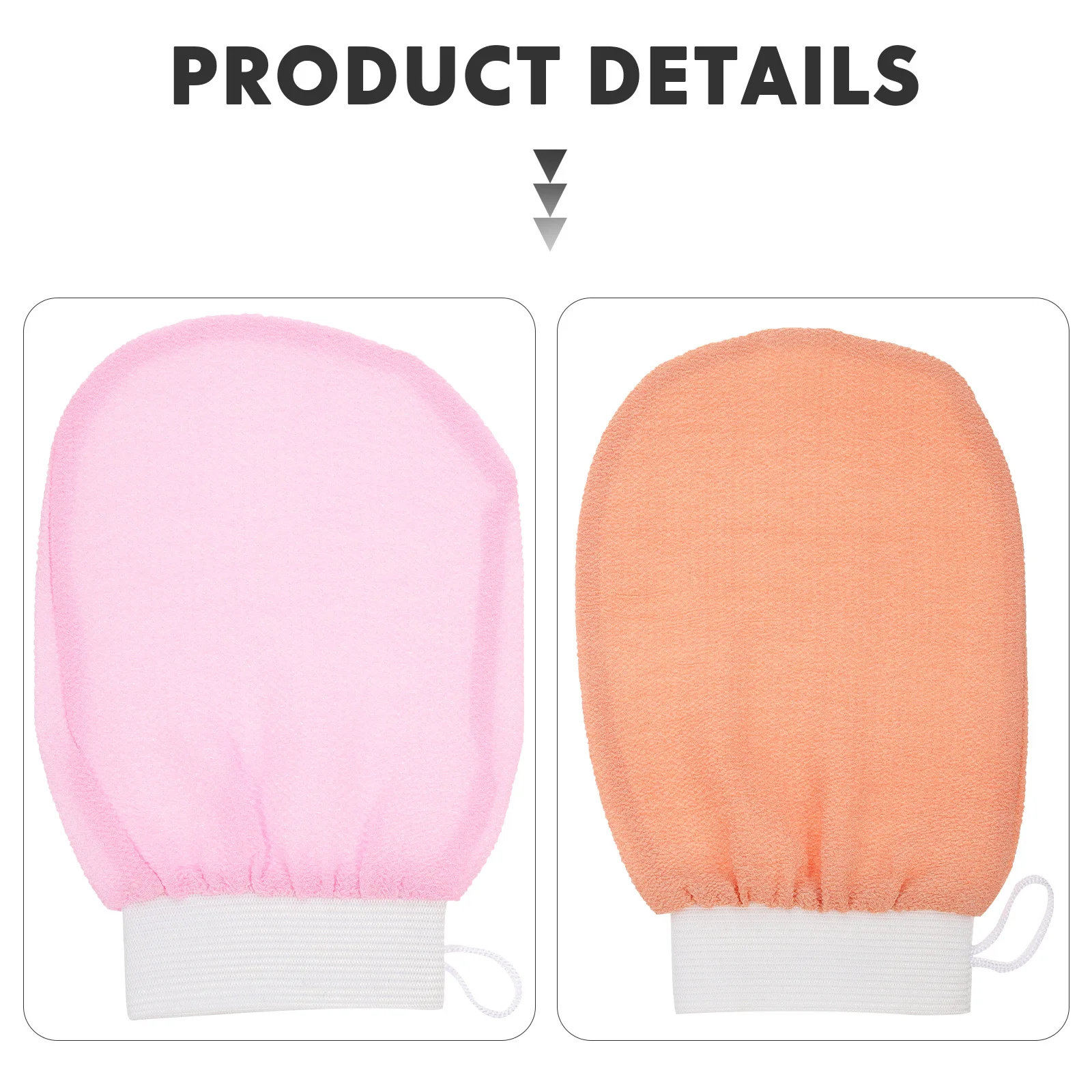 2 قطعة قفازات الحمام تنظيف الجلد قفازات الاستحمام قفازات التقشير الناعمة قابلة لإعادة الاستخدام لوازم الاستحمام خفيفة الوزن مريحة الاستخدام #3