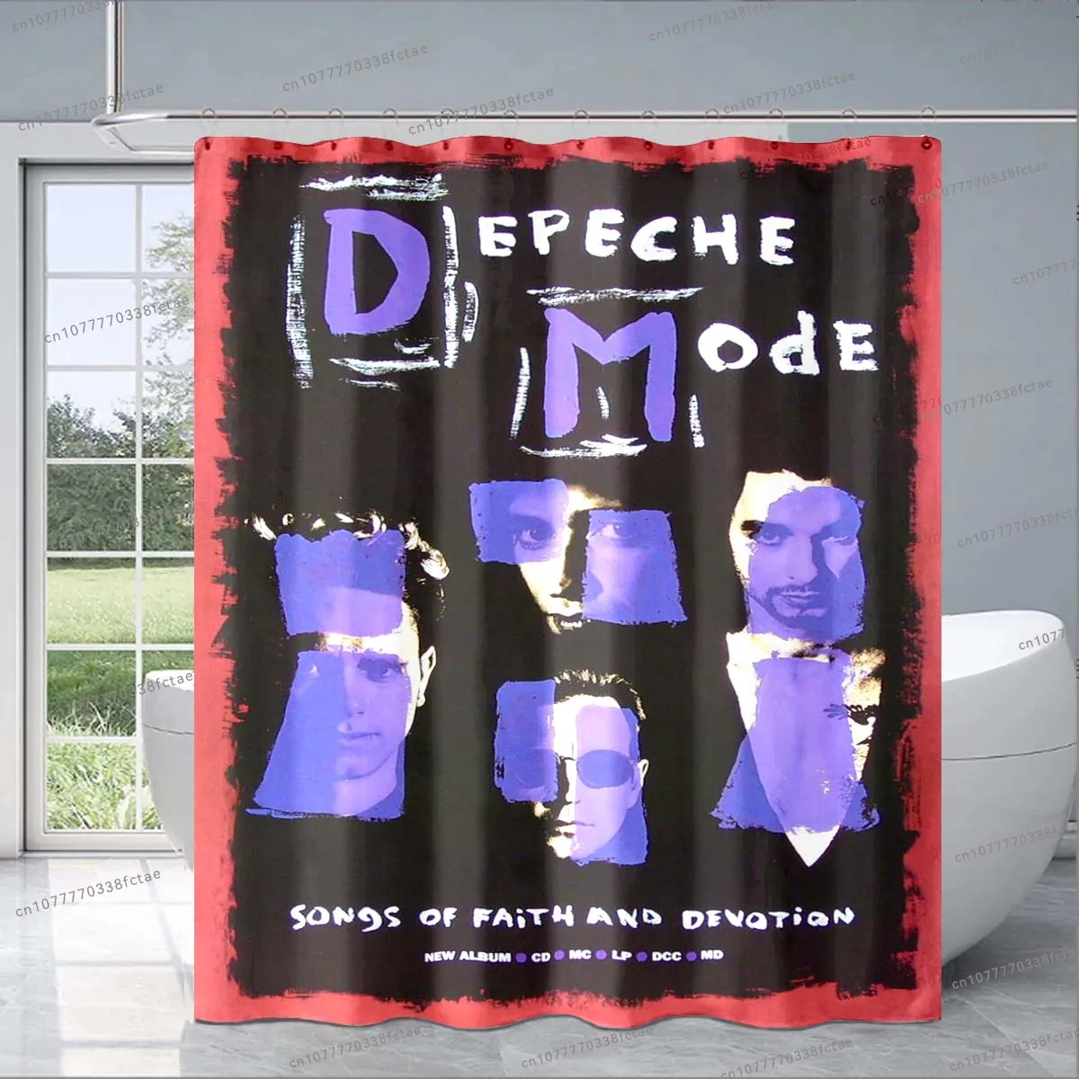 Depeche-Mode 3D Orchestra Shower Curtain Retro Band Pattern Shower Curtain Adult Bathroom Fashion Decorative Shower Curtain