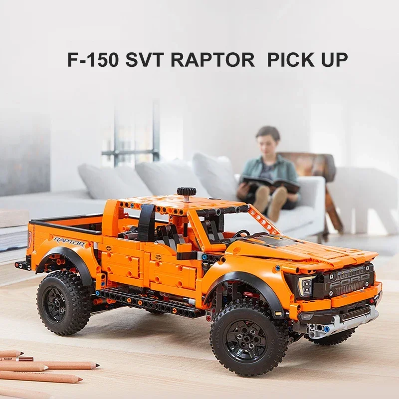 1379PCS Technical Ford Raptors 42126 F-150 Pickup Truck Car Building Blocks Off-road SUV Vehicle Bricks Toys Birthdays Gifts