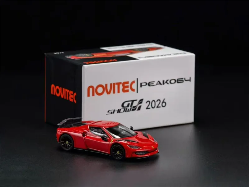 PEAKO 1:64 Novitec 296 N largo Red / Yellow GT Show 2026 Diecast Model Car