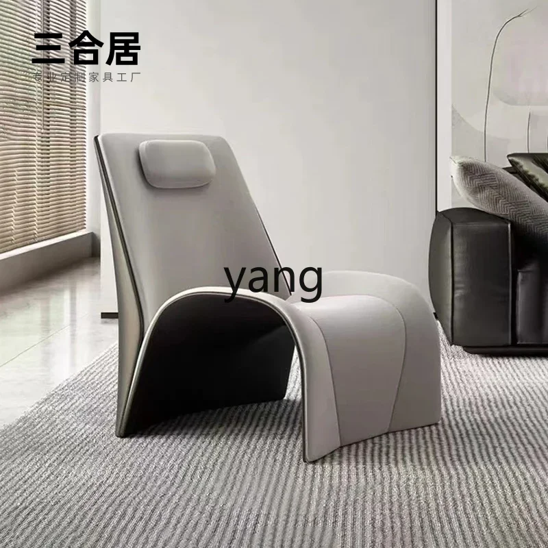 Yjq simple modern H-shaped leisure personalized armchair villa hotel fiberglass light luxury sofa chair