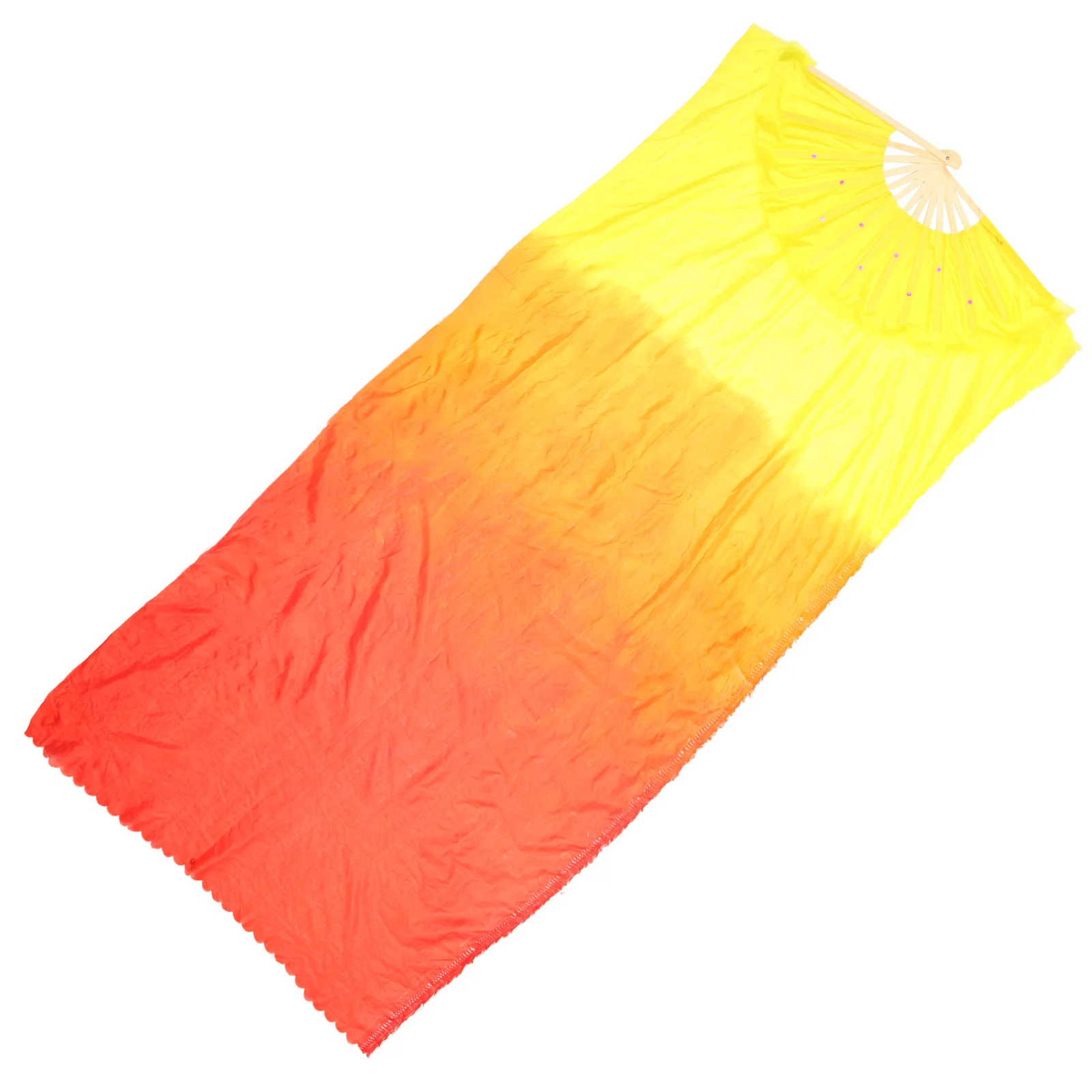 Seide Regenbogen Streamer Satin Tanzfächer Retro Quadrat Zubehör Yangko Langer Stoff