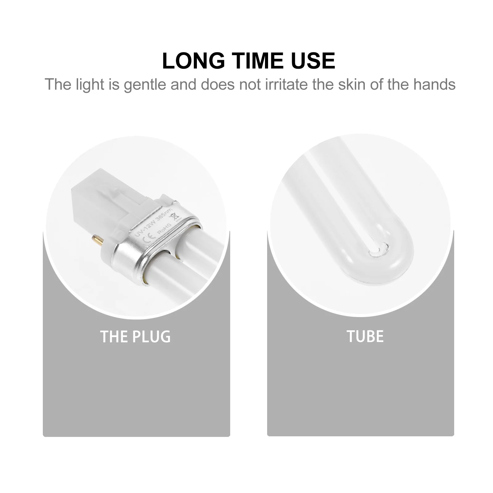 4 قطعة 12 واط استبدال أنبوب المصباح ل هلام علاج مصباح التجفيف السريع مانيكير ضوء مسمار الفن استوديو مسمار أنبوب إضاءة مانيكير أداة #6