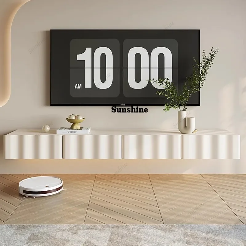 

French Kawaii Tv Stand Unique Design Living Room Wavy Tv Stand Elegant Luxury Mueble De Salón Moderno Para La Tv Room Furniture