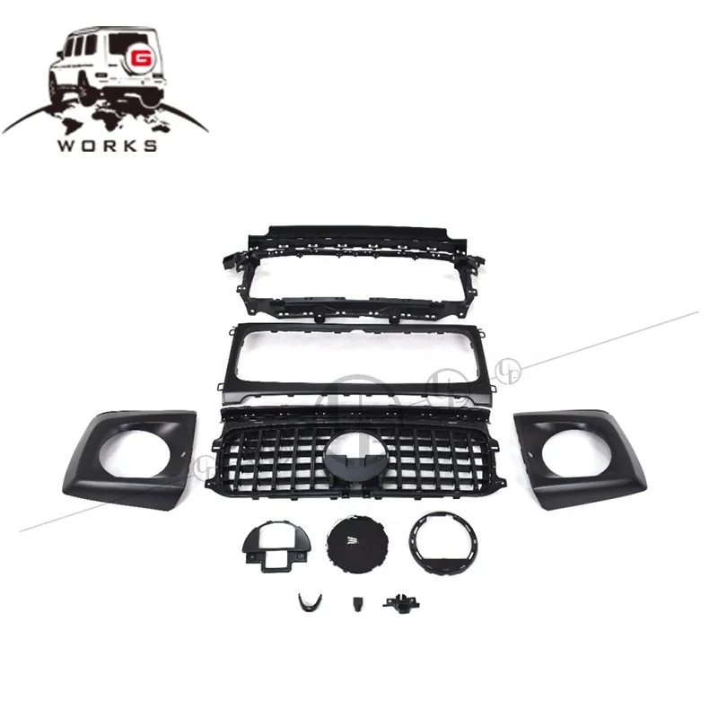 STLF2019 سنة حتى G الفئة W464 W463A G500 G350 إلى G63 المصد الأمامي المصدات الجانبية مصبغة لـ W464 G63 PP طقم الجسم الأمامي #3