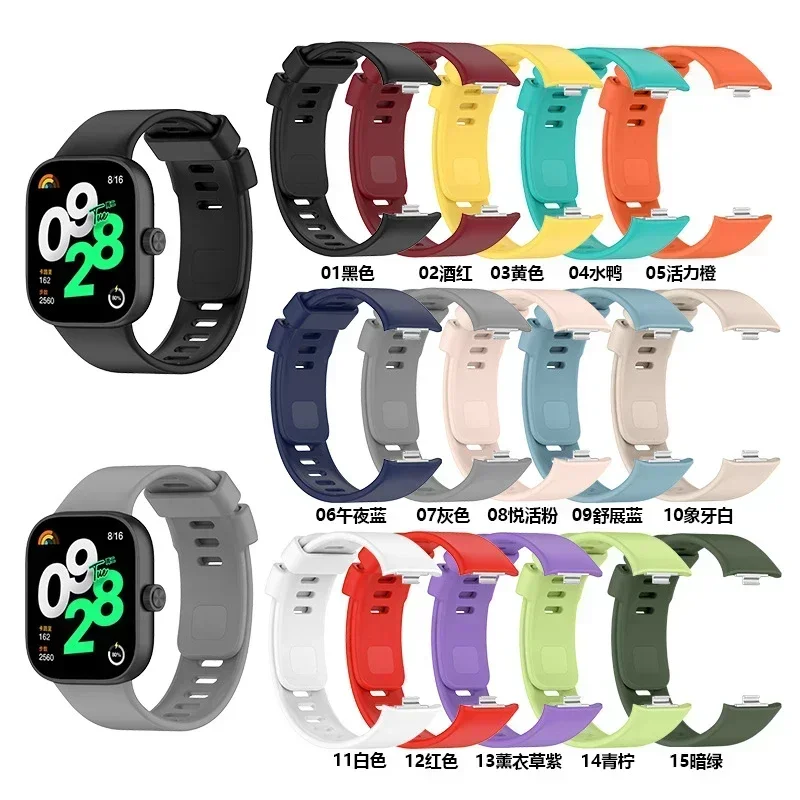Original Silicone Strap For Redmi watch 4 5 Smart Watch Wrist Band For xiaomi band 8 9 pro Bracelet