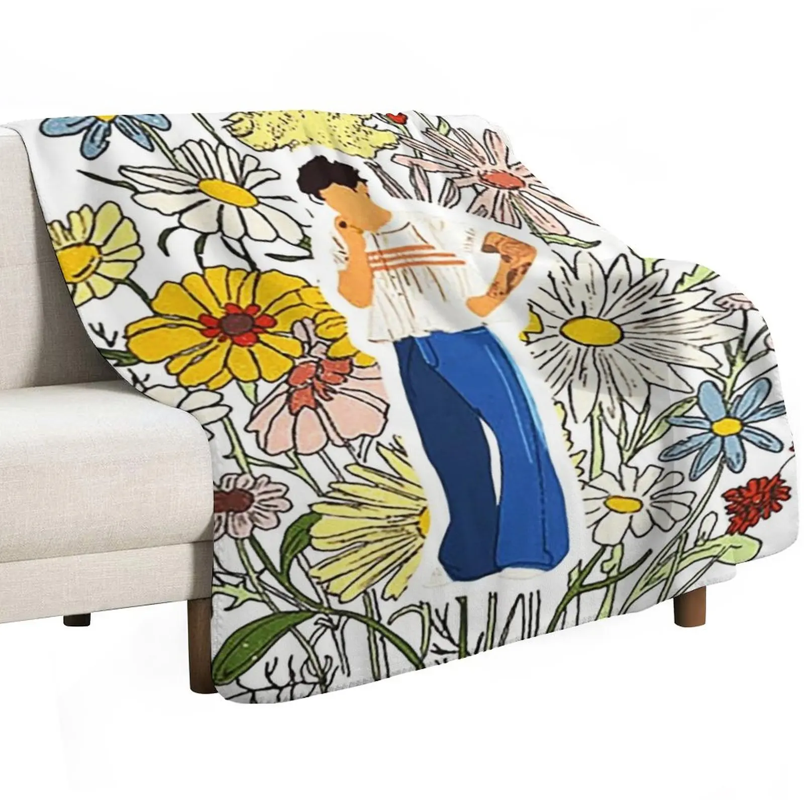 flower harry-art | Throw Blanket Custom Luxury Designer Bed covers Luxury Thicken decorative christmas decoration Blankets