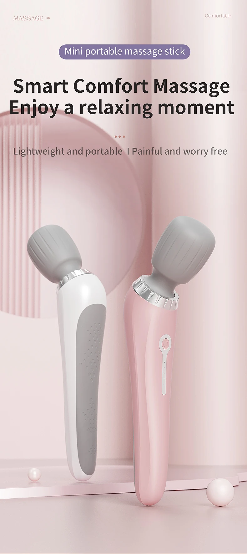 

Мини-ручное вибрационное массажное устройство, электрическая массажная палочка, молоток, водонепроницаемая перезаряжаемая терапия для плеч и шеи