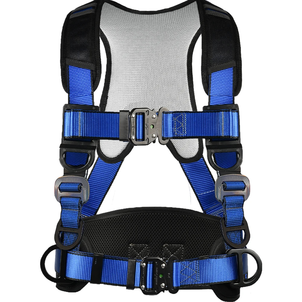 

Профессиональный страховочный пояс с сертификатом CE, регулируемый, настраиваемый, с двойным страховочным тросом, для защиты от падения при работе и спасательных операциях