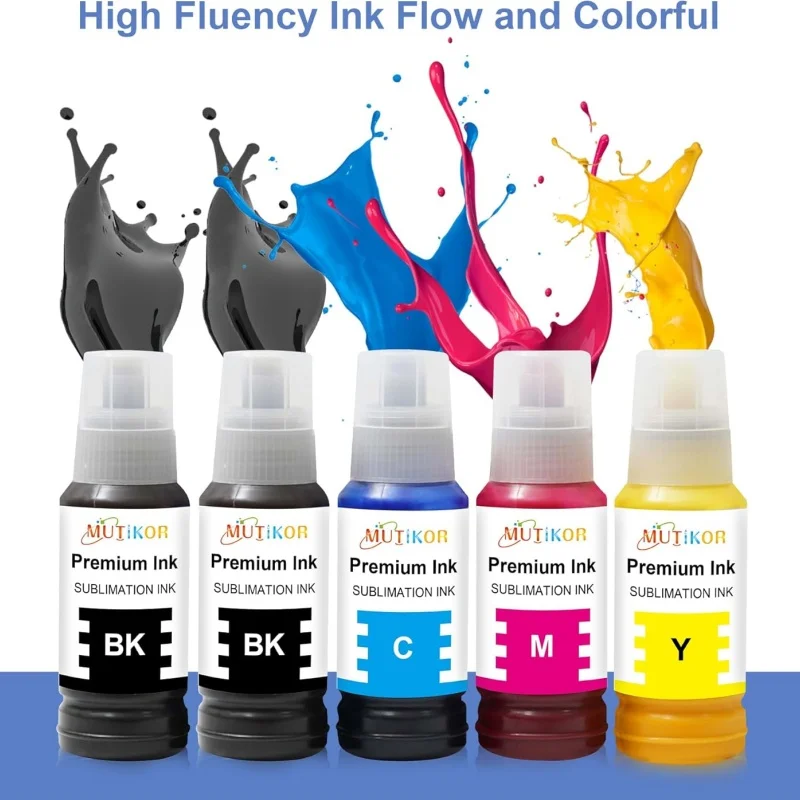500ml Sublimation Ink Replacements Compatible for ET-2760 ET-2800 ET-2850 ET-4700 ET-7750 ET-2400 ET-2720 ET-2803 ET-15000 Print
