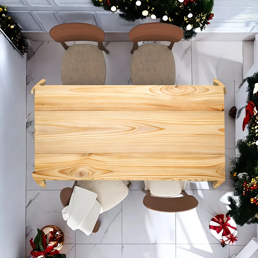 Modern minimalist and fashionable style tablecloth, light-colored wood grain texture pattern tablecloth.PMJ