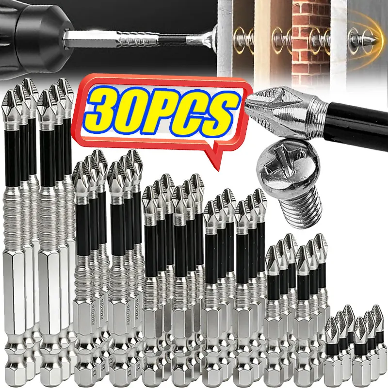 

Набор стальных ударных нескользящих отверток S2, магнитные сверла с шестигранным хвостовиком, отвертки, силовые отвертки, ремонтный проект